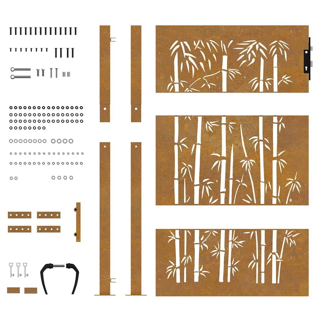 vidaXL Heim & Garten Gartentor 100x125 cm Cortenstahl Rostig