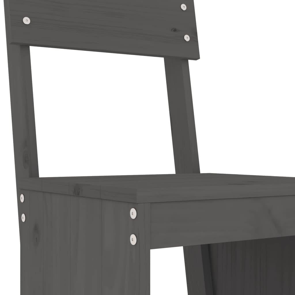 vidaXL Heim & Garten 5-tlg. Gartenbar-Set Holz Grau Kiefer