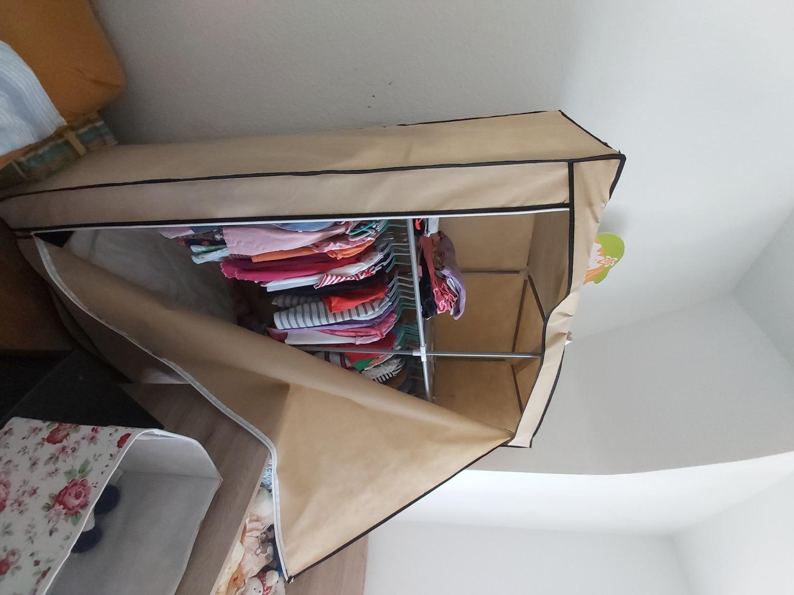 Intirilife Faltschrank 108x170x45 creme beige Reissverschluss