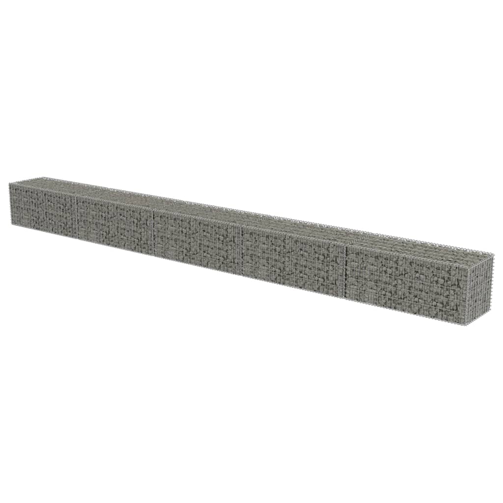 vidaXL Heim & Garten Gabionenwand Stahl 100x20x150 cm verzinkt