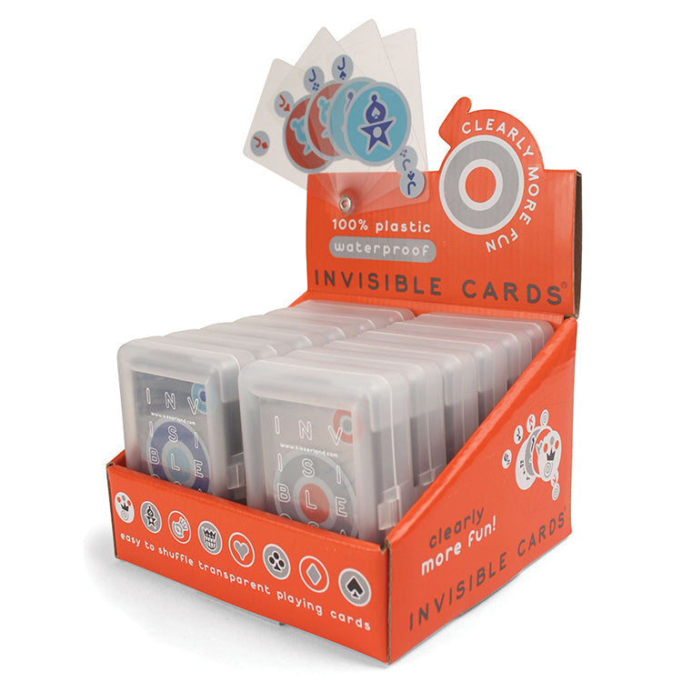 Kikkerland Play Invisible Spielkarten transparent wasserdicht