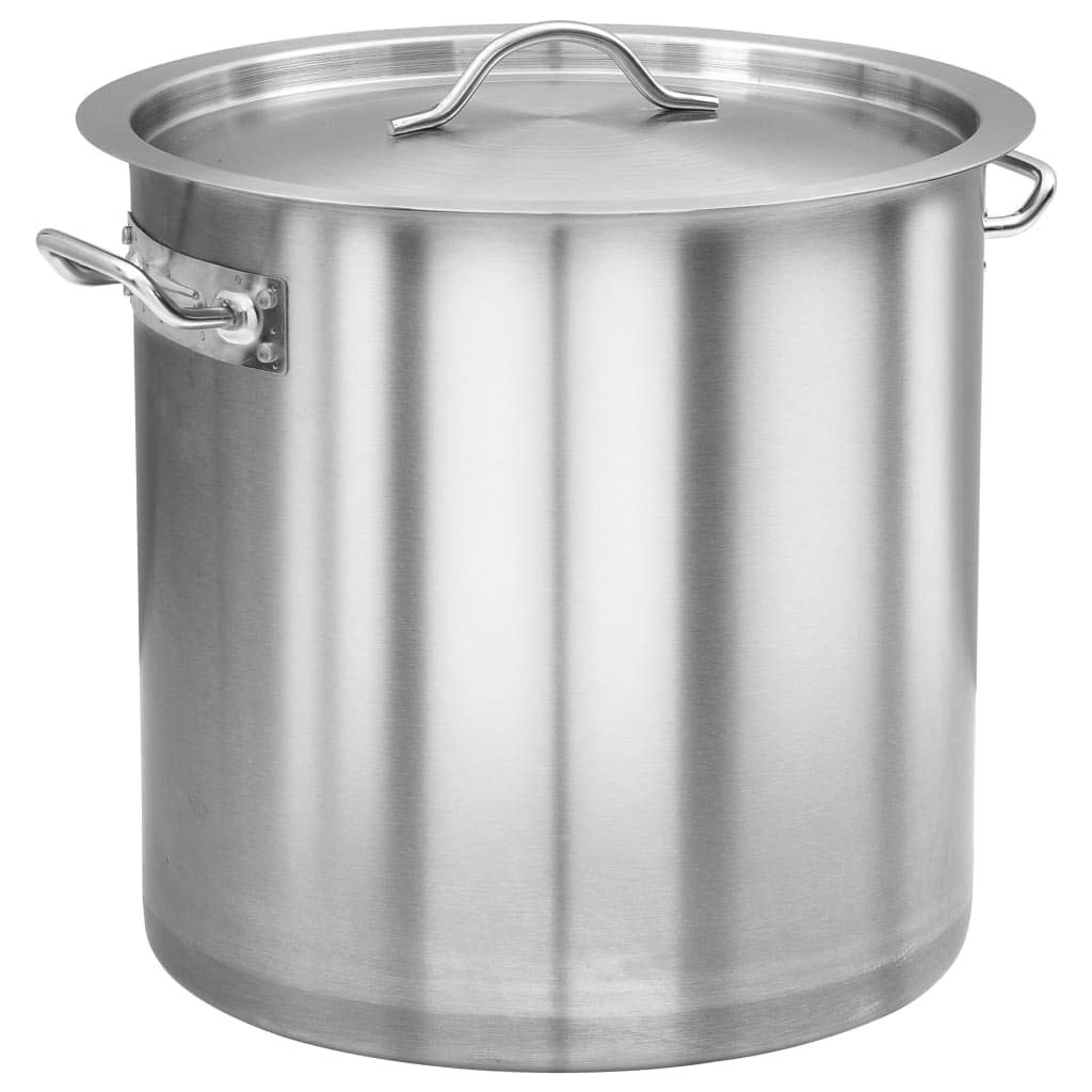 vidaXL Suppentopf 26 L Kochtopf Edelstahl 32x32 cm Induktion