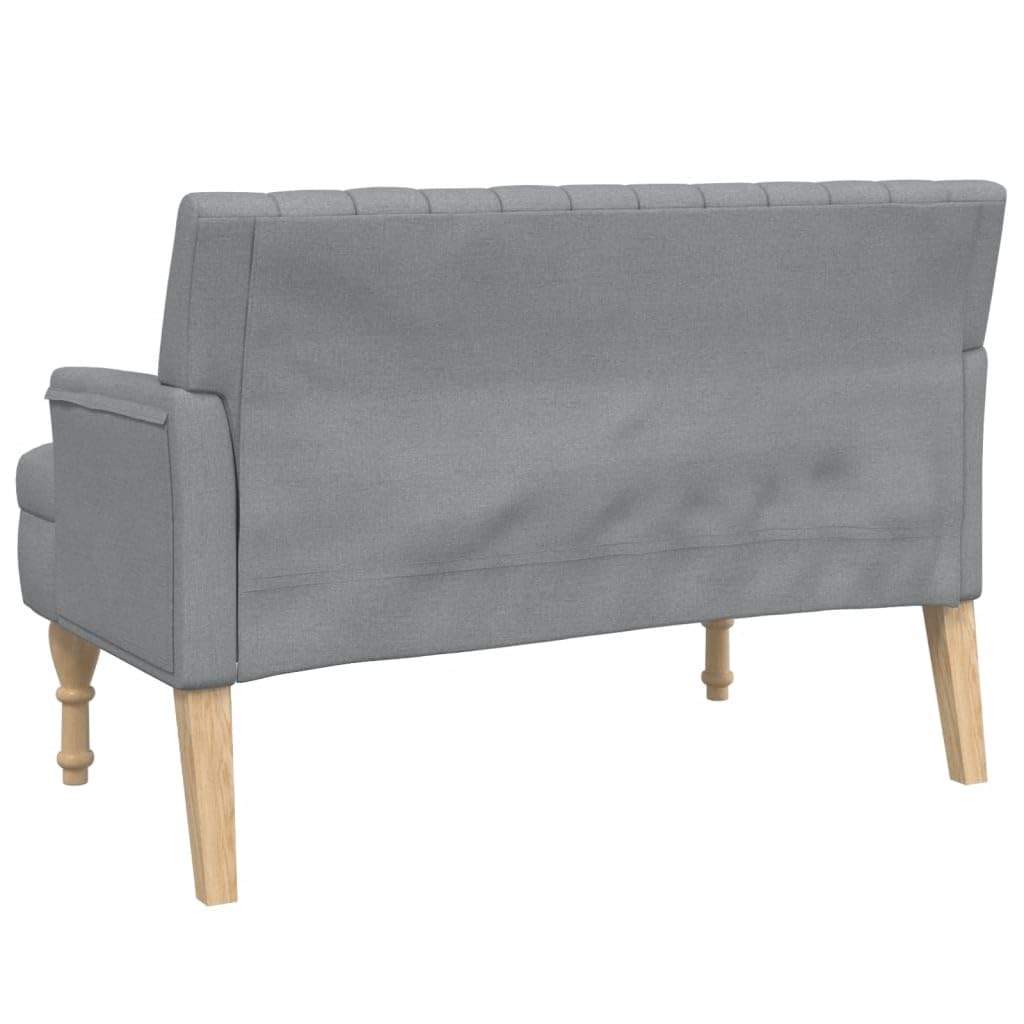 vidaXL Möbel Sitzbank Hellgrau 113cm Stoff mit Kissen