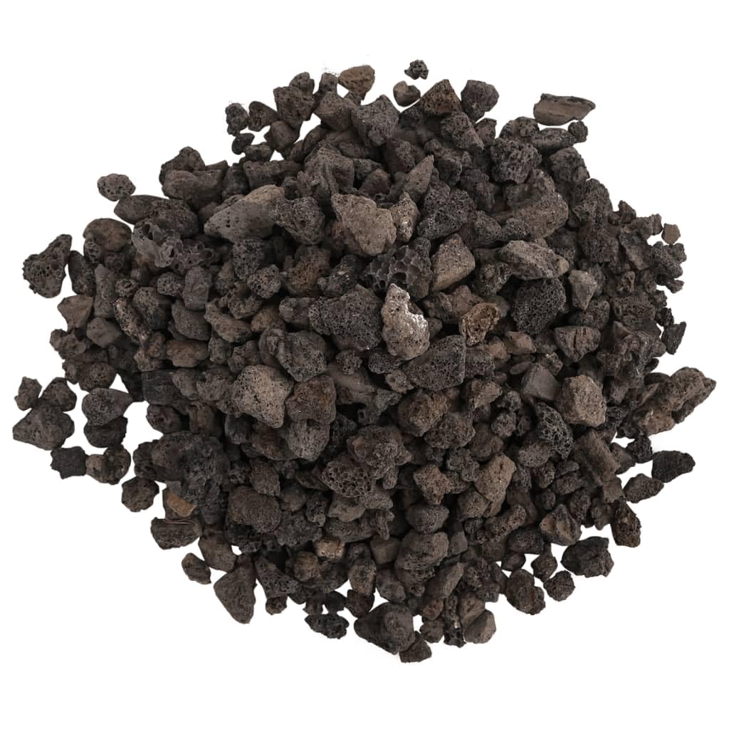 vidaXL Lavagranulat Lavastein schwarz 10 kg 1-2 cm Aquarium