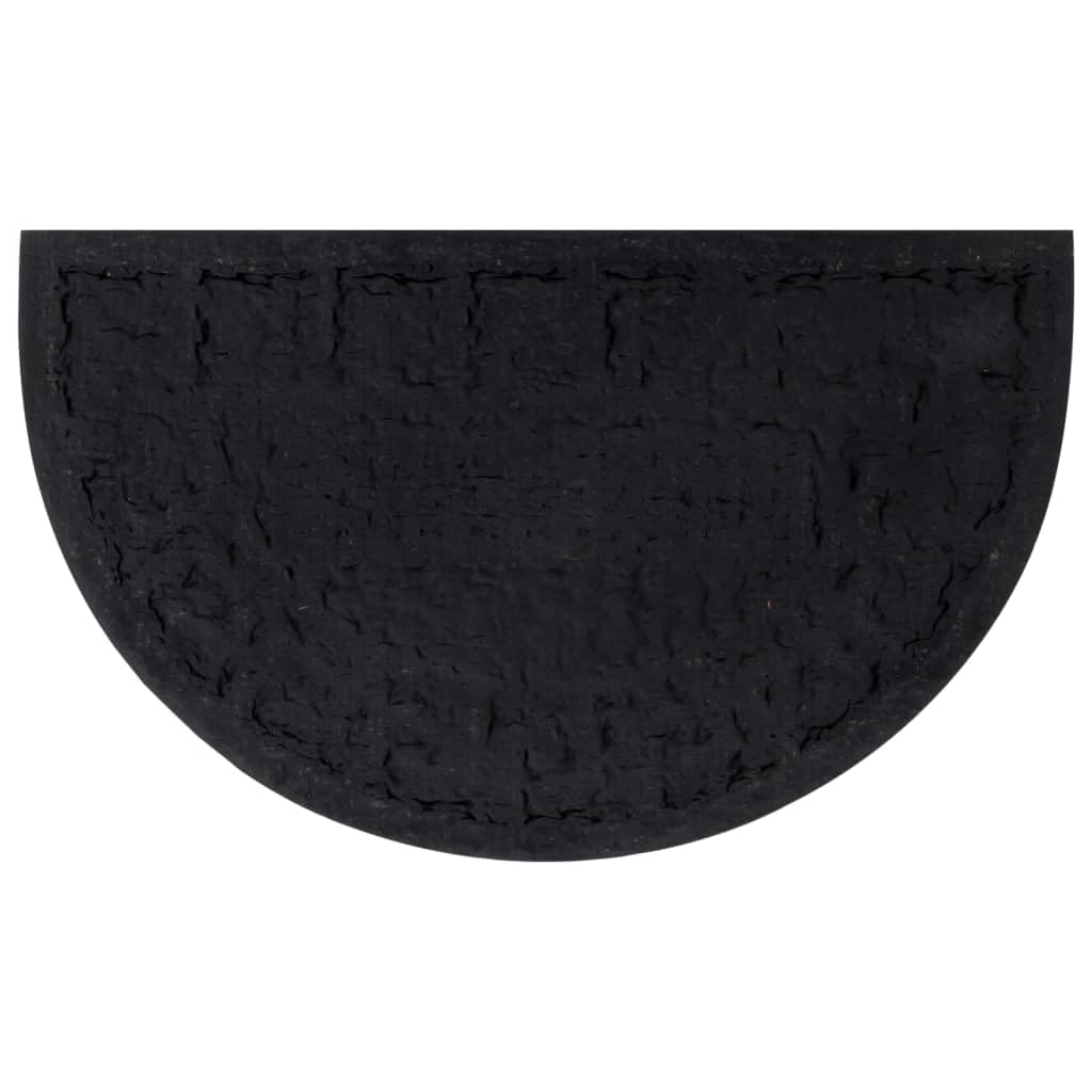 vidaXL Heim & Garten Fußmatte Halbrund 45x75 cm Kokos Gummi