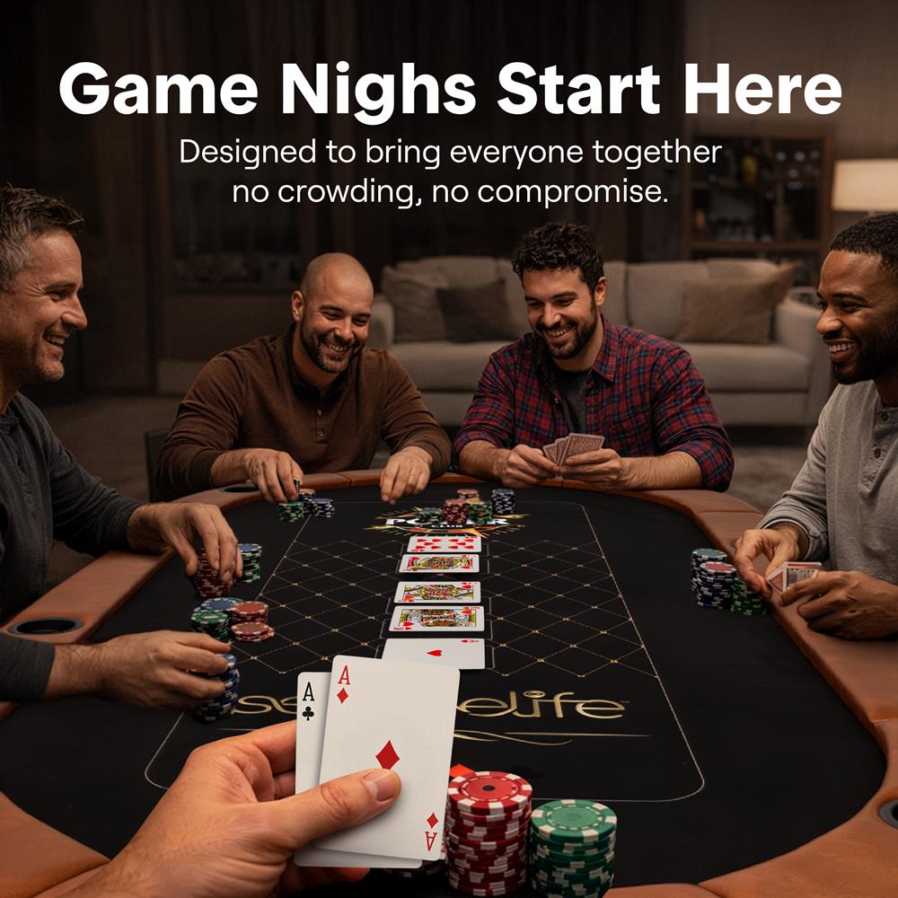 Serenelife Game Tables Pokertisch 10 Personen 213x107cm klappbar