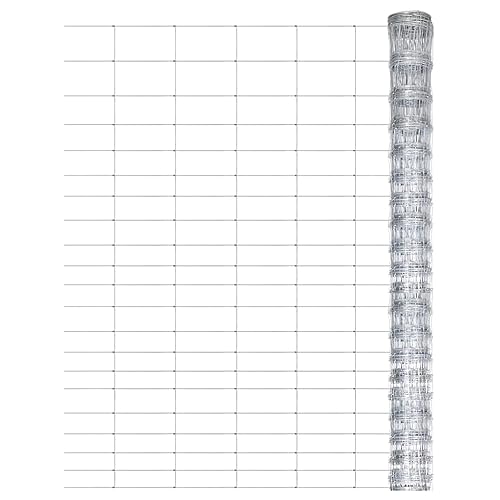 vidaXL Gartenzaun 50x1,25 m Drahtzaun verzinkt silber