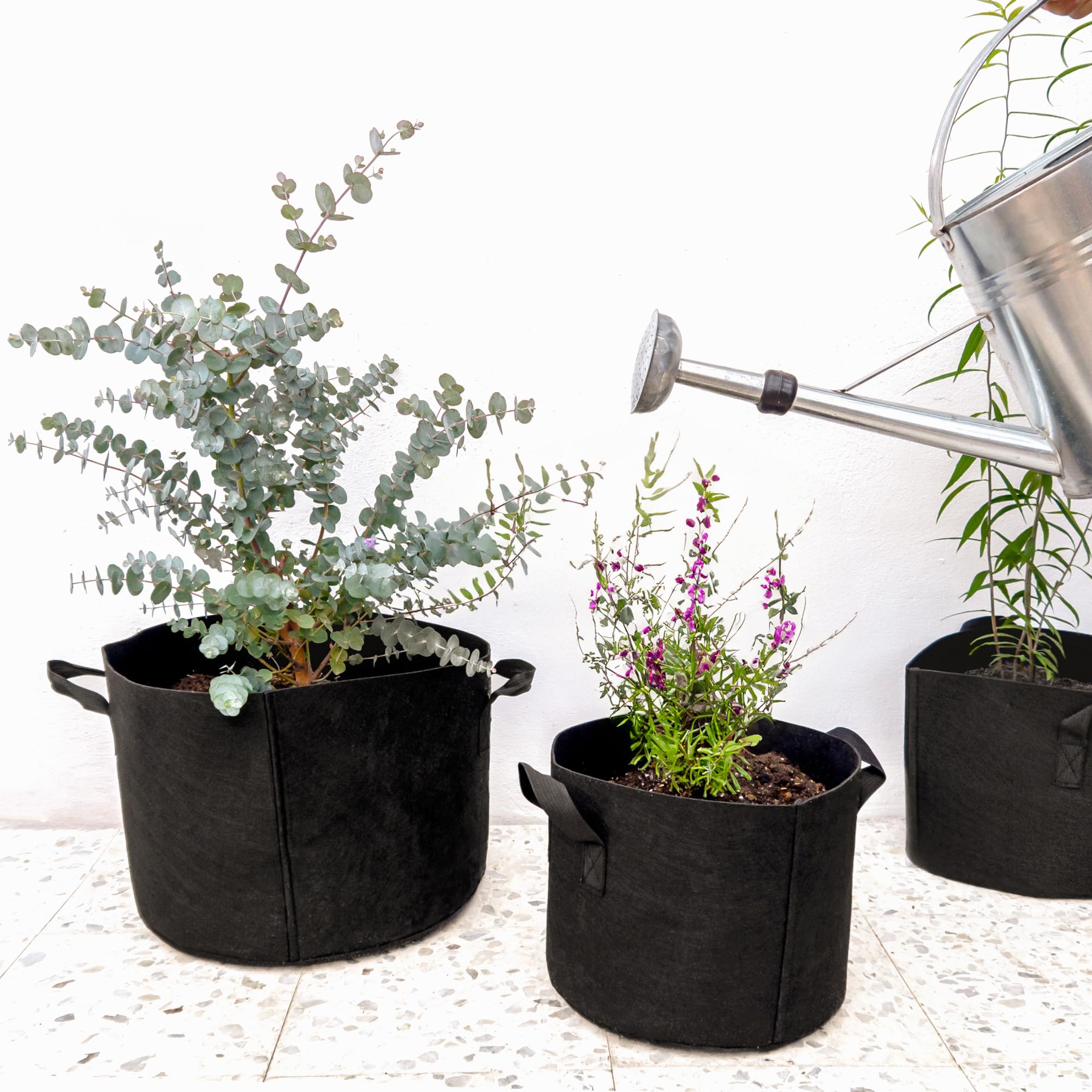 Intirilife Garten Pflanzsack Vlies 75 L 55x30 cm 5 Stück