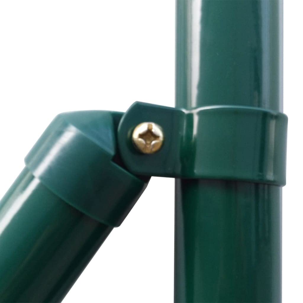vidaXL Heim & Garten Zaun-Set Grün 10x0,8 m Stahl