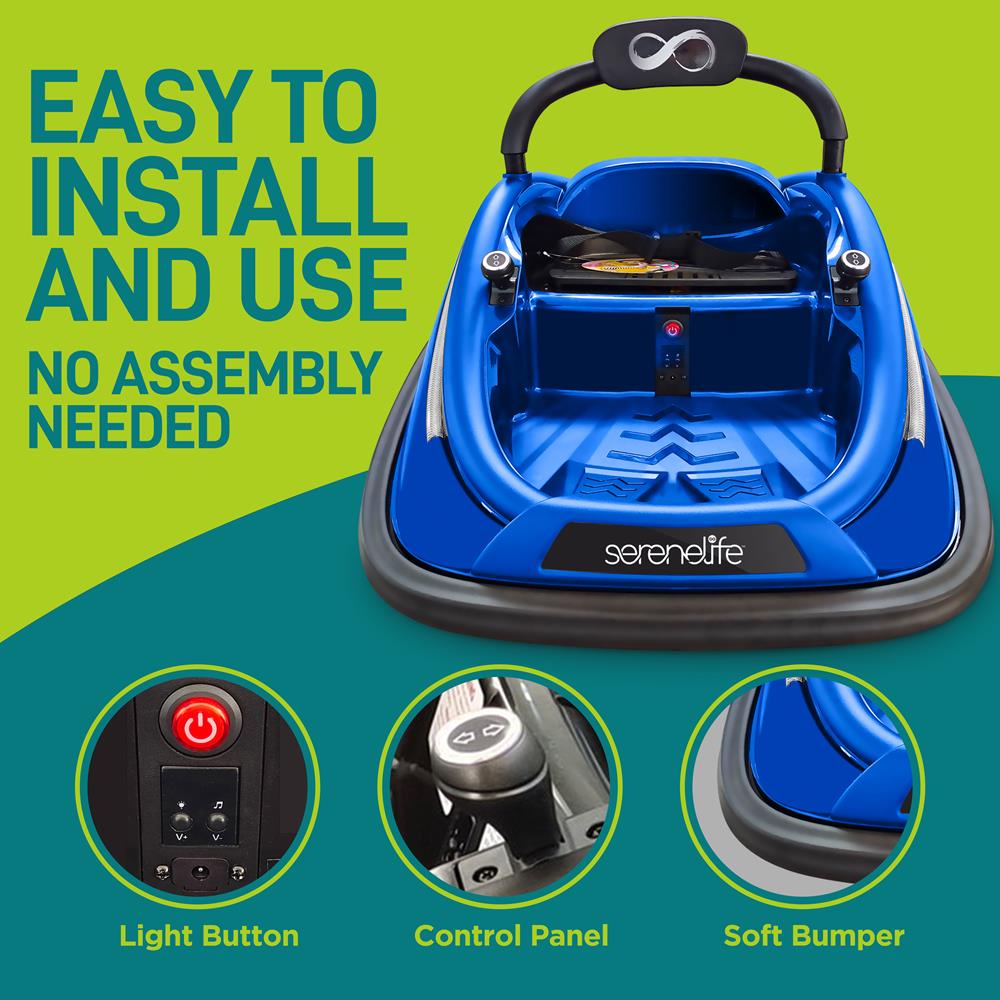 Serenelife Bumper Car Elektro Blau mit Fernbedienung 12V