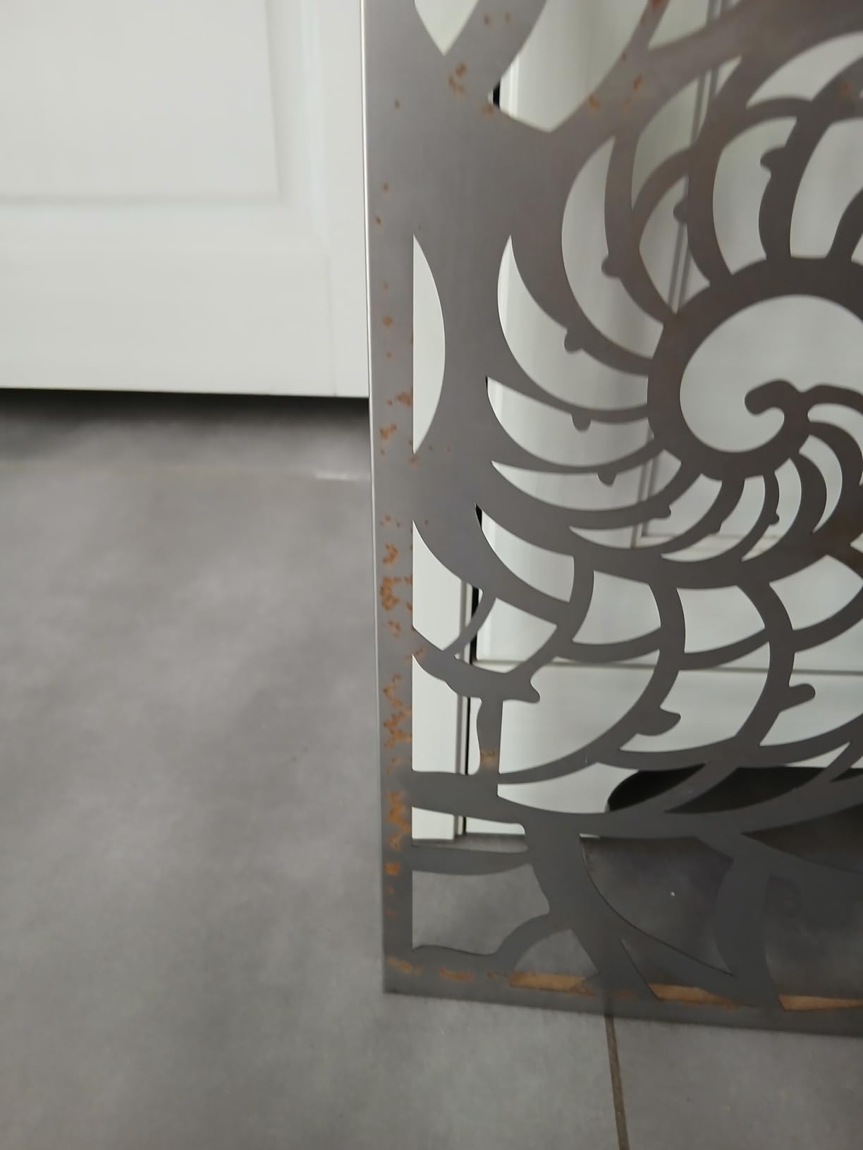 vidaXL Heim & Garten Wanddeko 105x55 cm Cortenstahl Muschel-Design