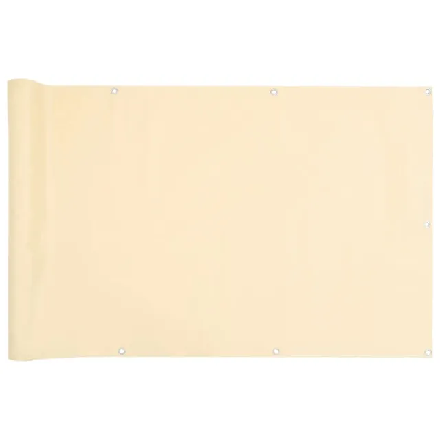 vidaXL Heim & Garten Sichtschutz Creme PVC 400x90cm Ösen