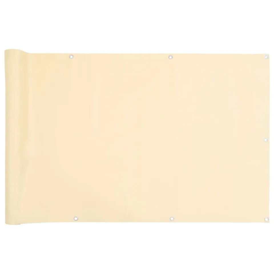 vidaXL Heim & Garten Sichtschutz Creme PVC 400x90cm Ösen
