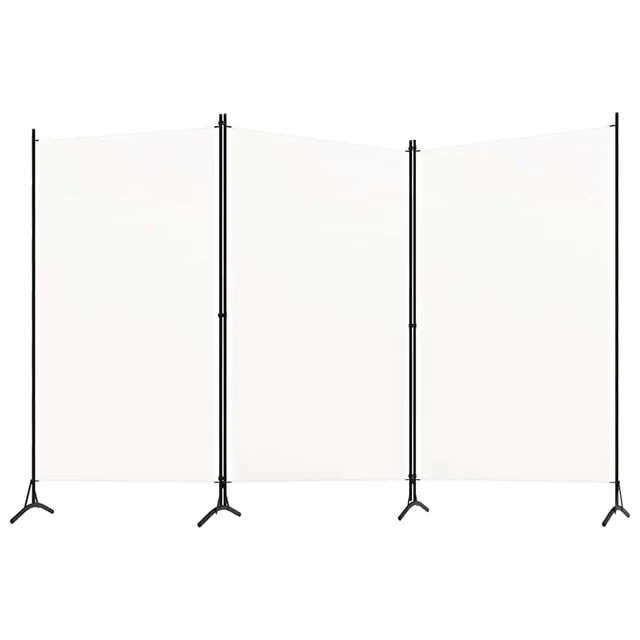 vidaXL Heim & Garten 260x180 Raumteiler Creme 3-teilig faltbar