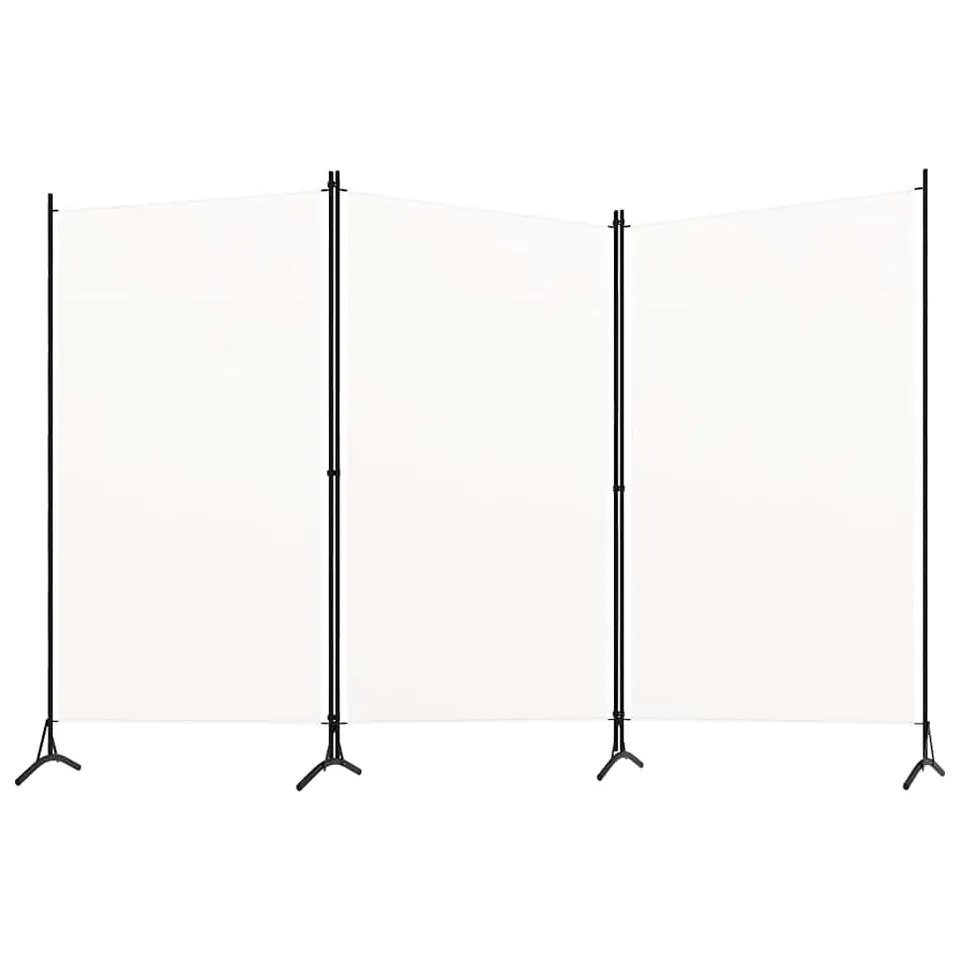 vidaXL Heim & Garten 260x180 Raumteiler Creme 3-teilig faltbar