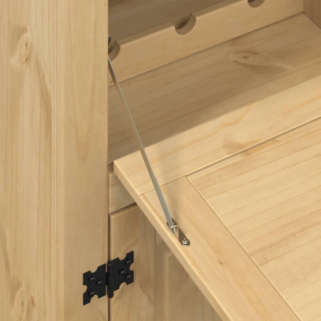 vidaXL Möbel Weinschrank Corona Honigwachs 97x45x114 massiv