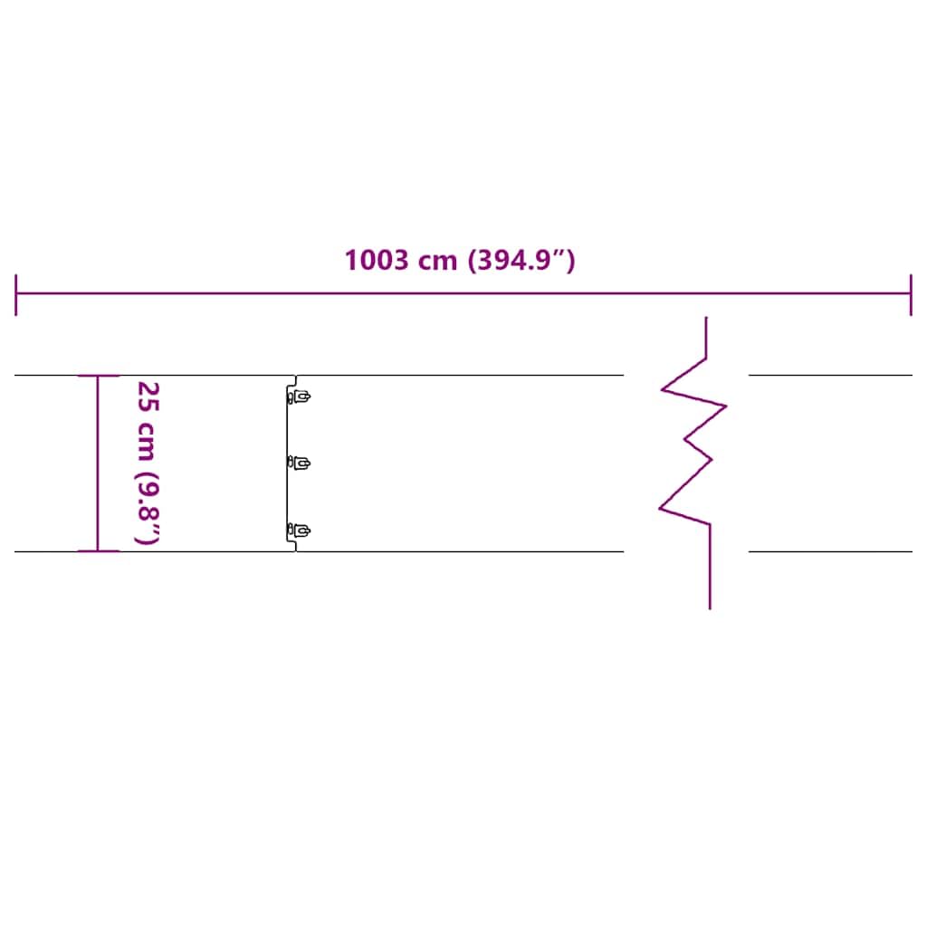 vidaXL Heim & Garten Rasenkanten 10 Stk 25x103cm Stahl