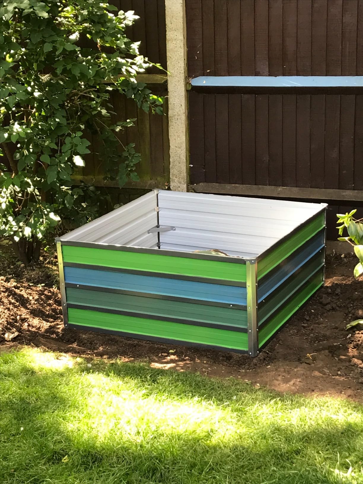 vidaXL Heim & Garten Hochbeet 100x100x45 cm Stahl Anthrazit