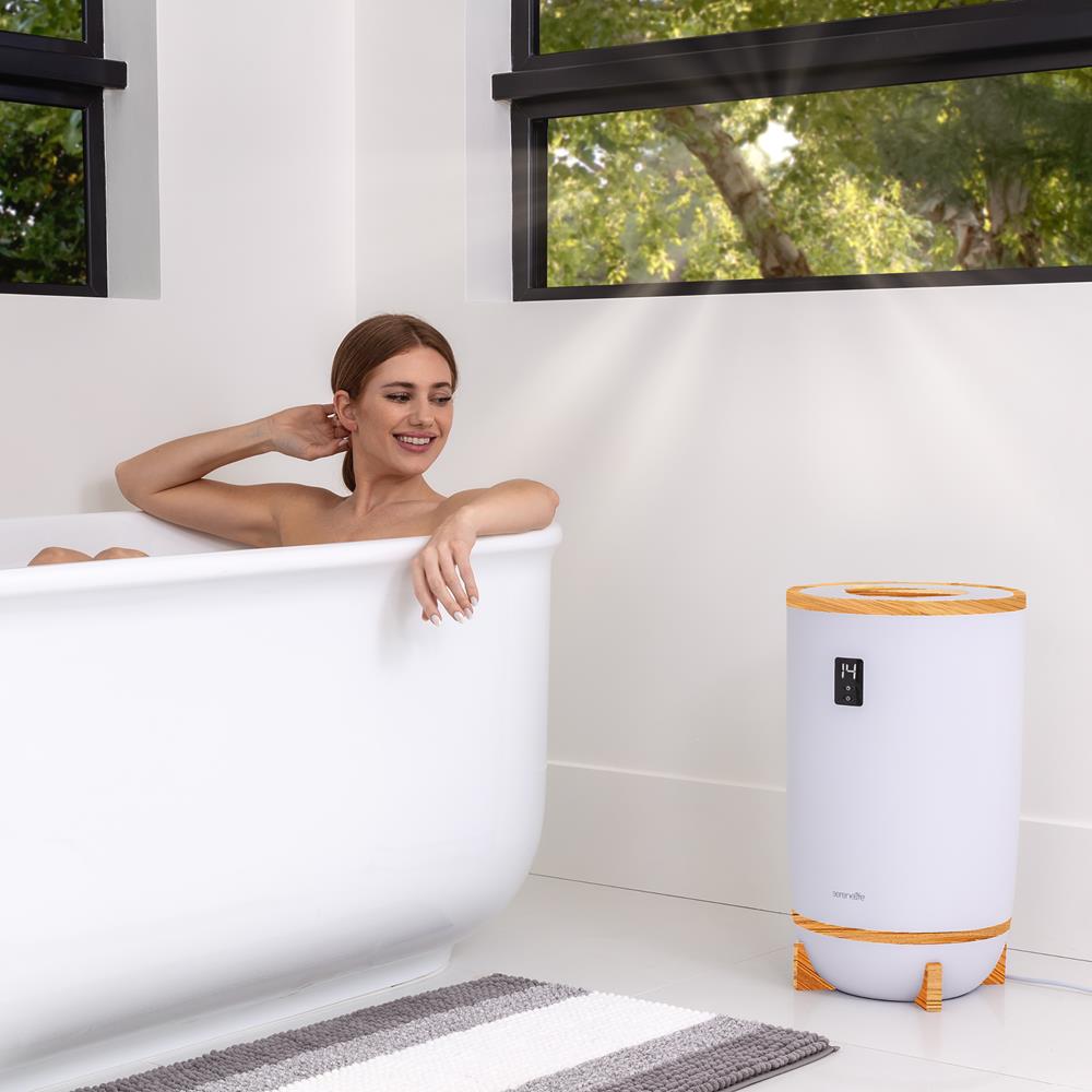 Serenelife Towel Warmers Handtuchwärmer weiß 2 Handtücher Timer