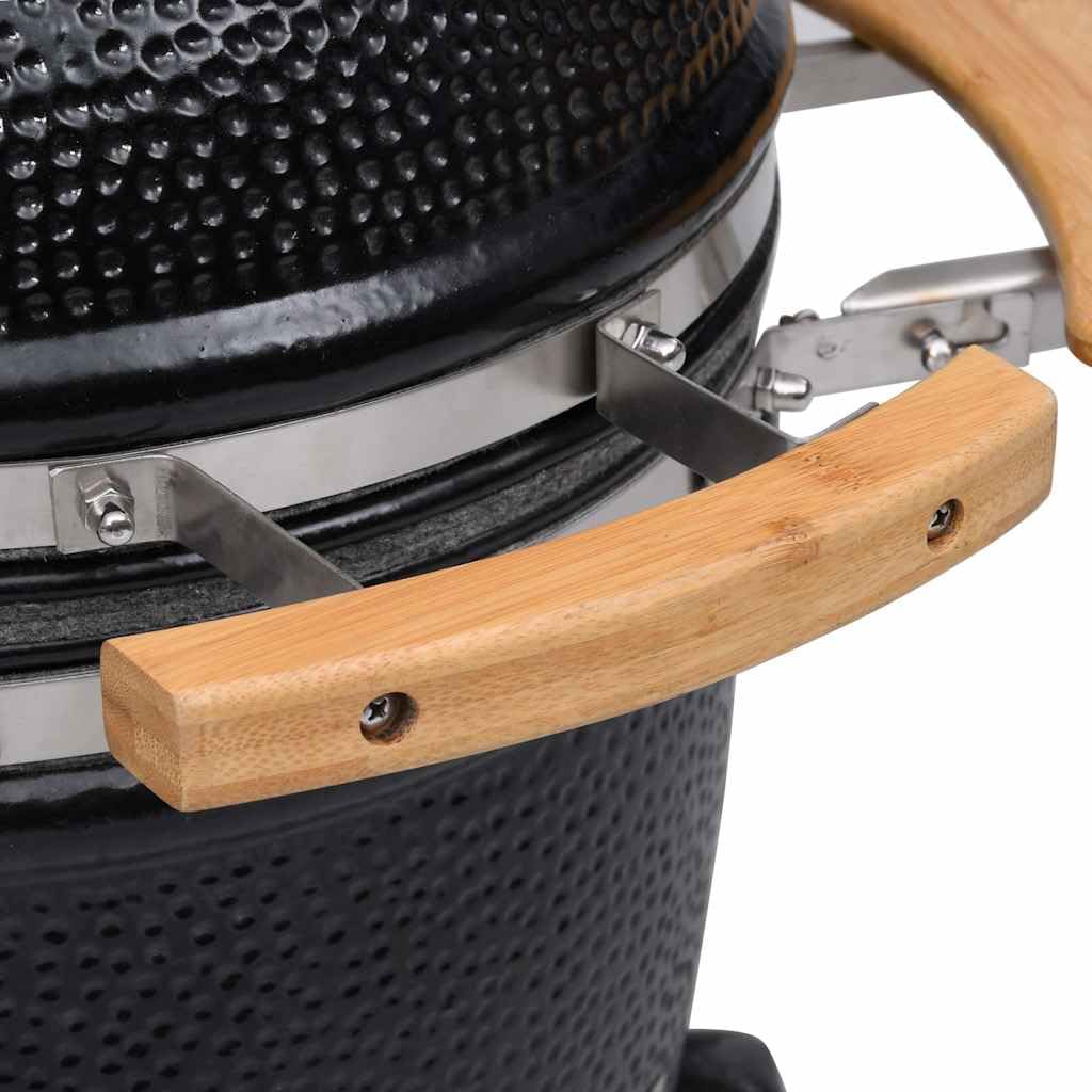 vidaXL Kamado Grill Keramik 44 cm Holzkohle Schwarz