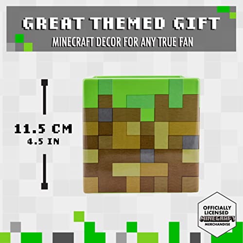 Paladone Minecraft Grasblock Blumentopf Stiftehalter Keramik 11,5cm