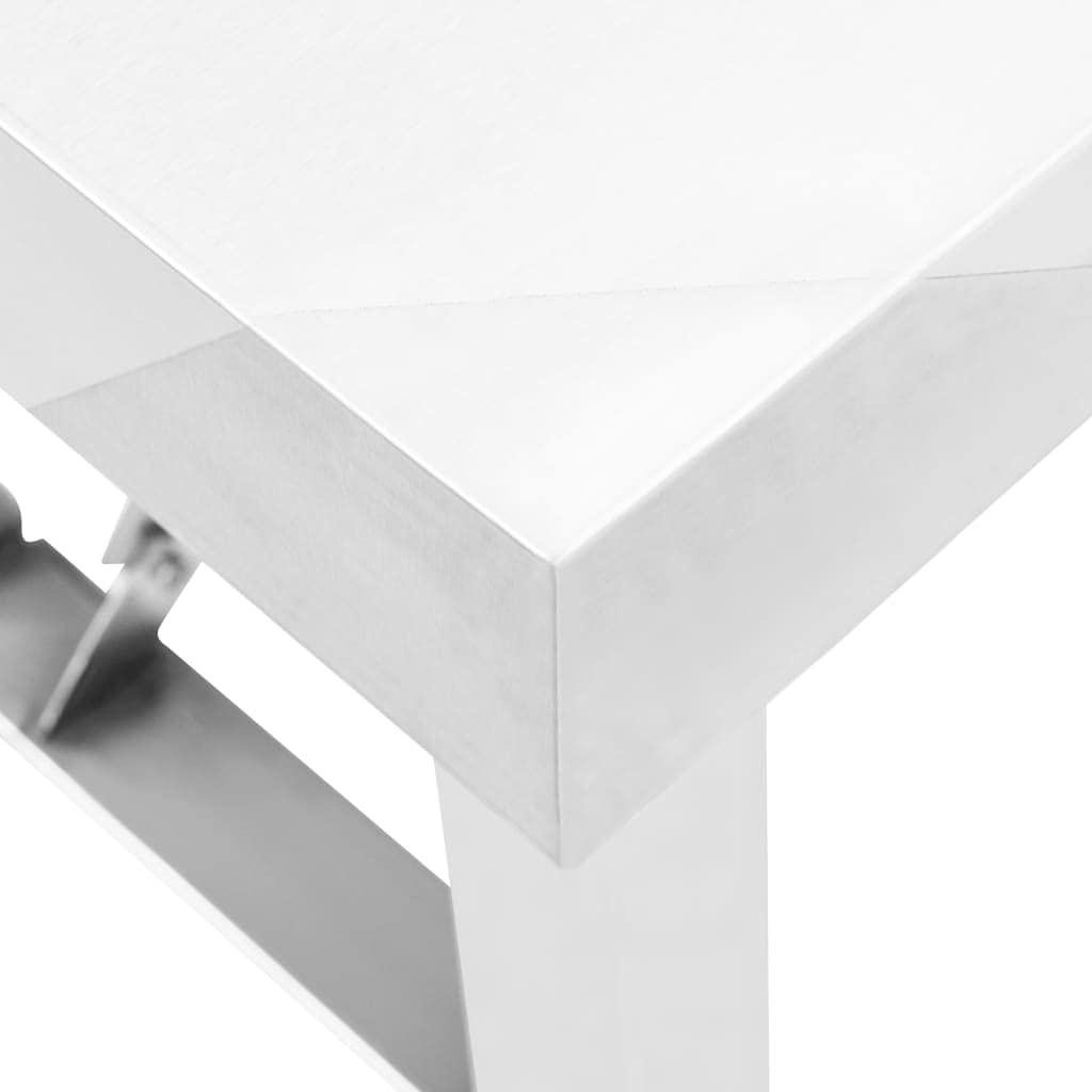 vidaXL Arbeitstisch klappbar Edelstahl 120x60x80 cm