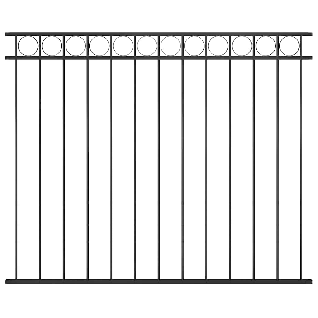 vidaXL ASSEN Zaunelement 1,7x1 m schwarz Stahl
