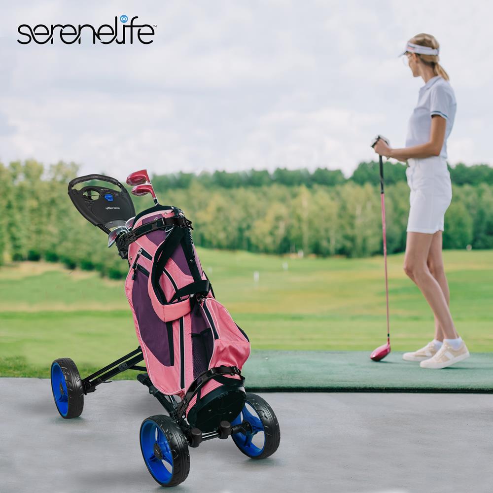 Serenelife Camping Golf Trolley 4-Rad Alu Klappbar