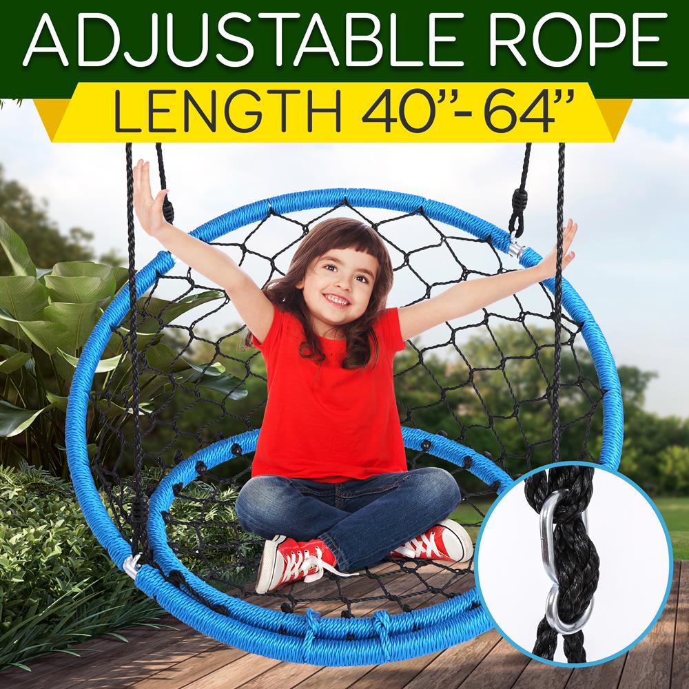 Serenelife Outdoor Swing Hängeschaukel 90cm Netzsitz wetterfest