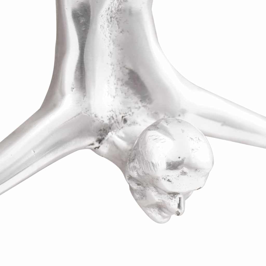 vidaXL Fallender Mann Skulptur Silber Aluminium 25 cm