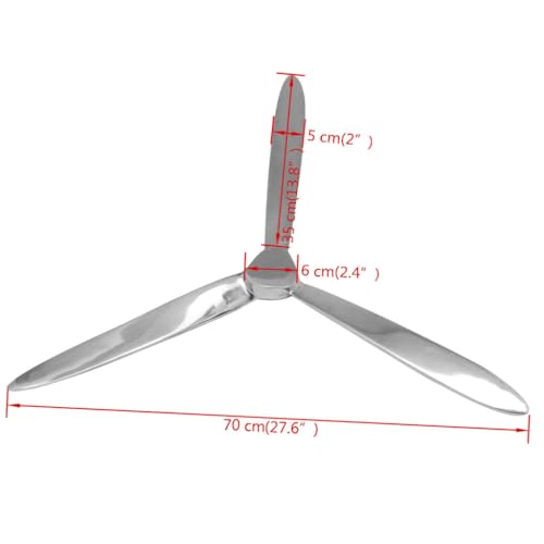 vidaXL Wanddekoration Propeller 70 cm Alu Silber