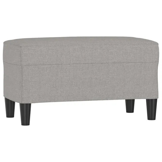 vidaXL Sitzbank Hellgrau 70x35x41 cm Stoffbank gepolstert