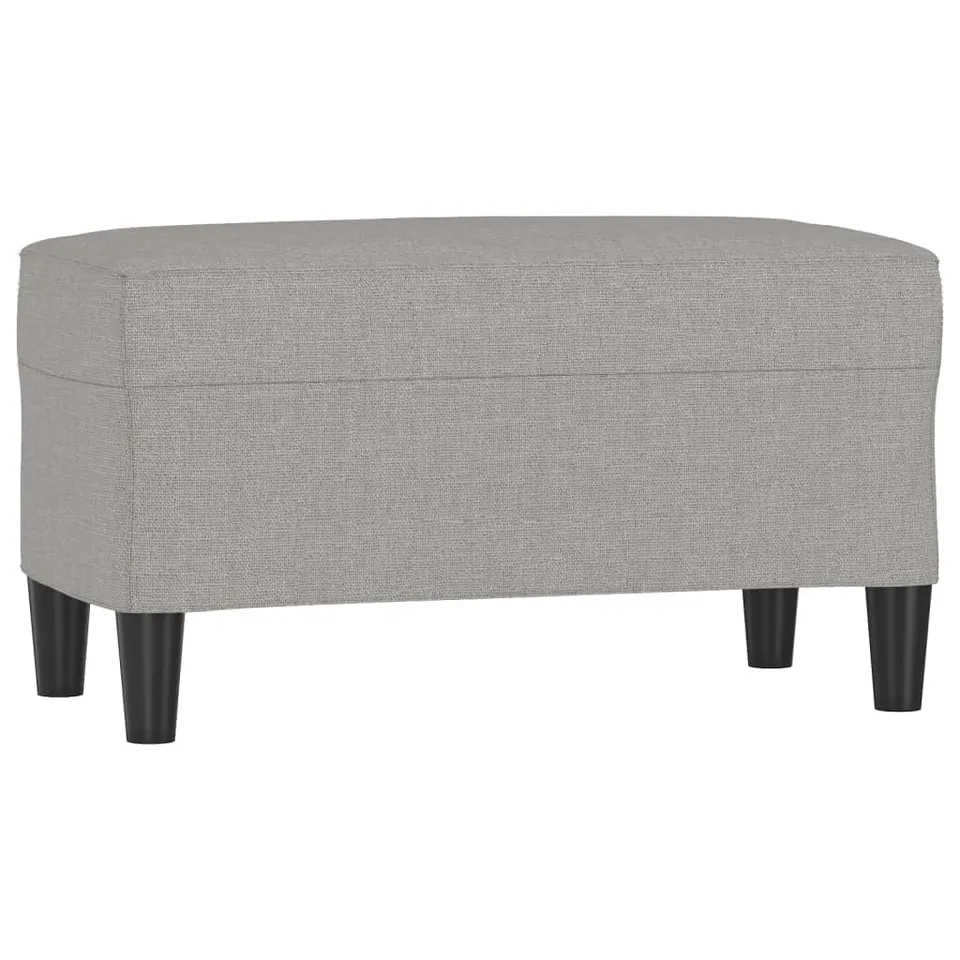 vidaXL Sitzbank Hellgrau 70x35x41 cm Stoffbank gepolstert