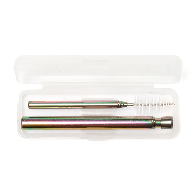 Kikkerland On-The-Go Travel Straw Set Strohhalm faltbar