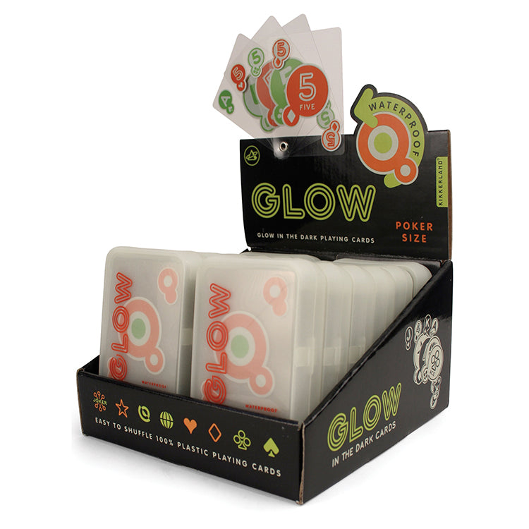 Kikkerland Play Spielkarten Glow in the Dark Poker