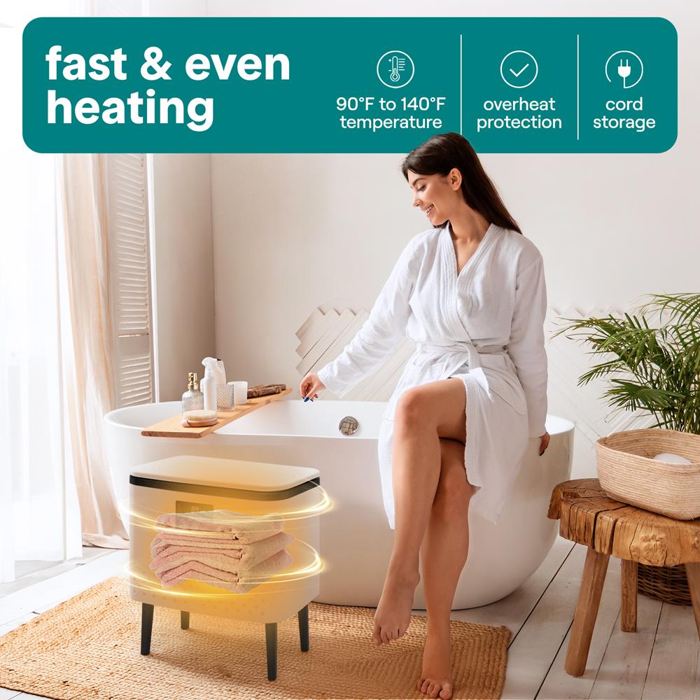 Serenelife Towel Warmers Handtuchwärmer Schwarz 20 L WiFi