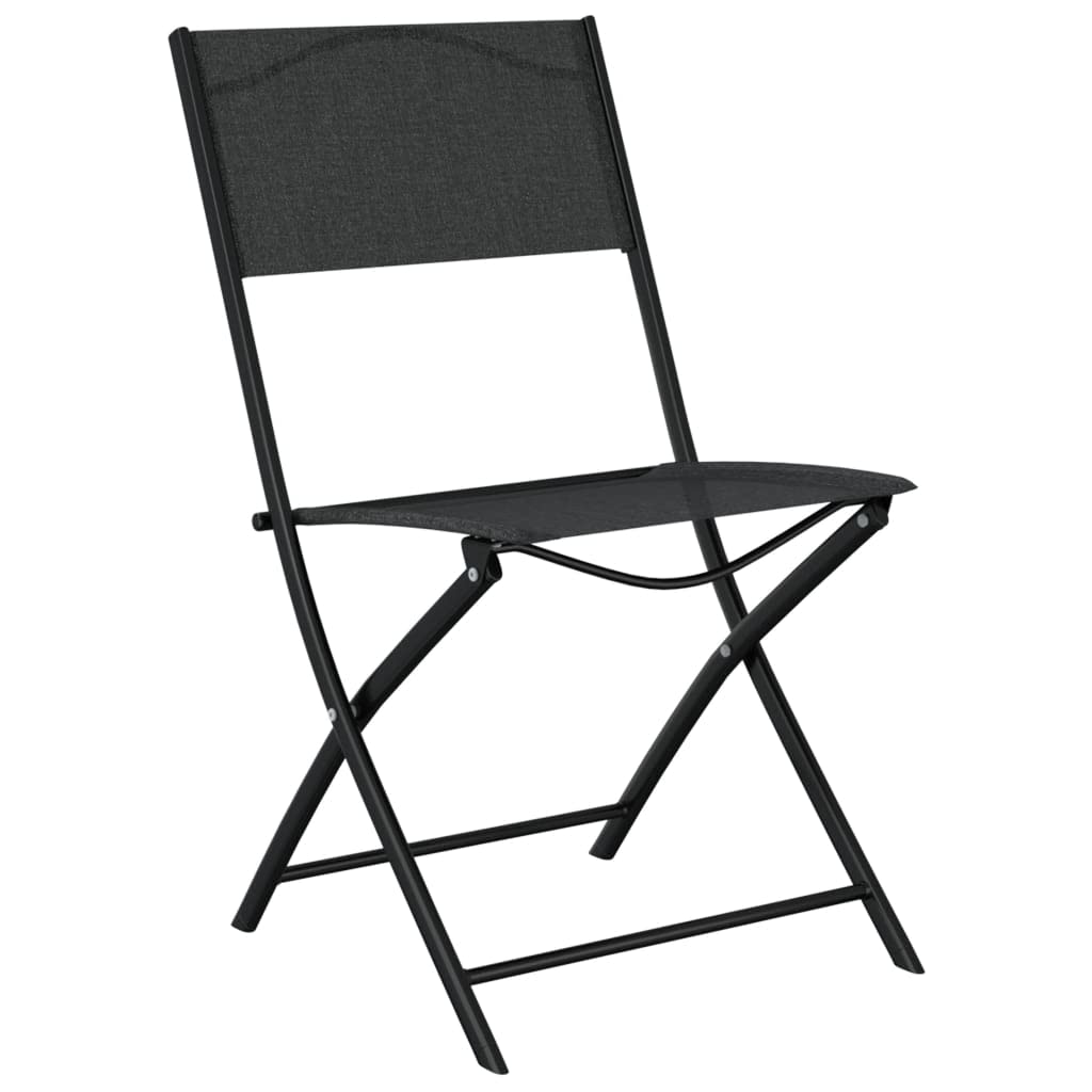 vidaXL Bistroset 3-TLG. Balkonset Stahl Schwarz Glas 50x70cm