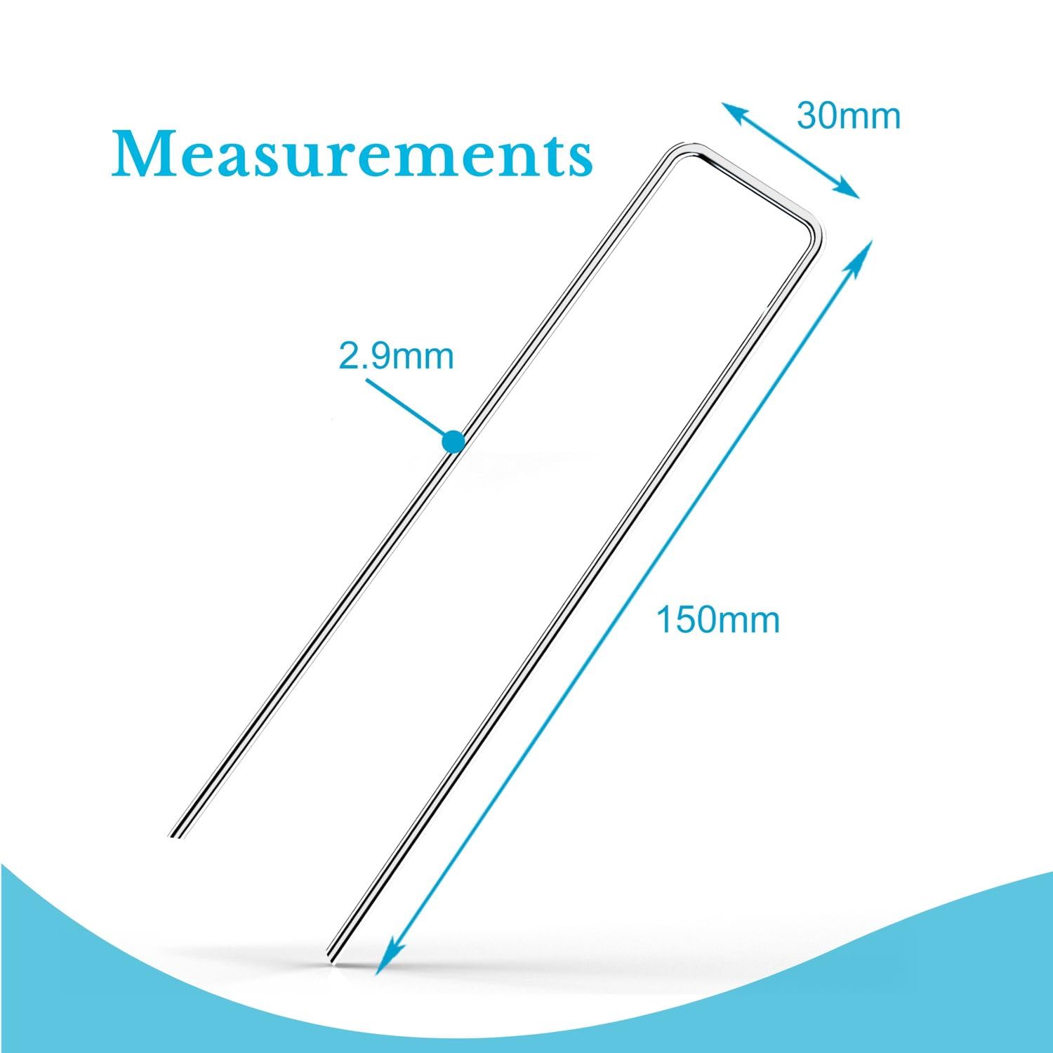 Intirilife Erdanker 50 Stück 150 mm Stahl verzinkt