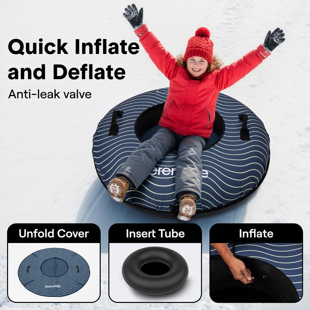 Serenelife Kids Play Snow Tube 40 Zoll Navy-Blau
