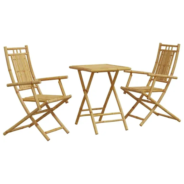 vidaXL Bistro-Set Bambus 3-tlg. klappbar 3278525 natur