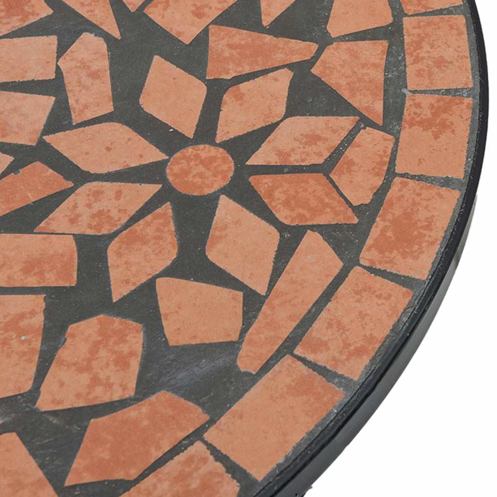 vidaXL Heim & Garten Mosaik-Bistro-Set Terrakotta Eisen Keramik