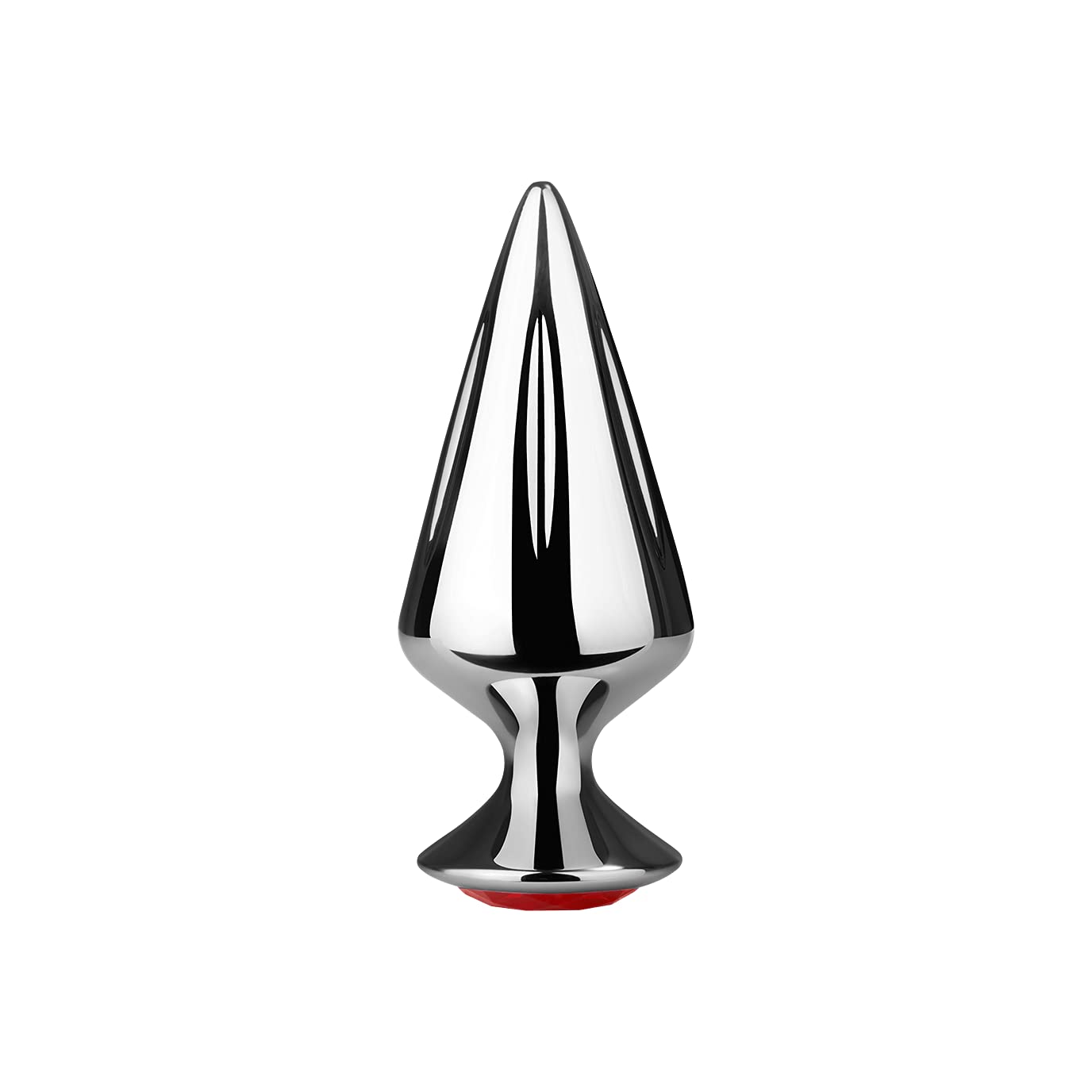 EIS Anal-Plug Riffel Metall Silber mit Kristall Butt Plug