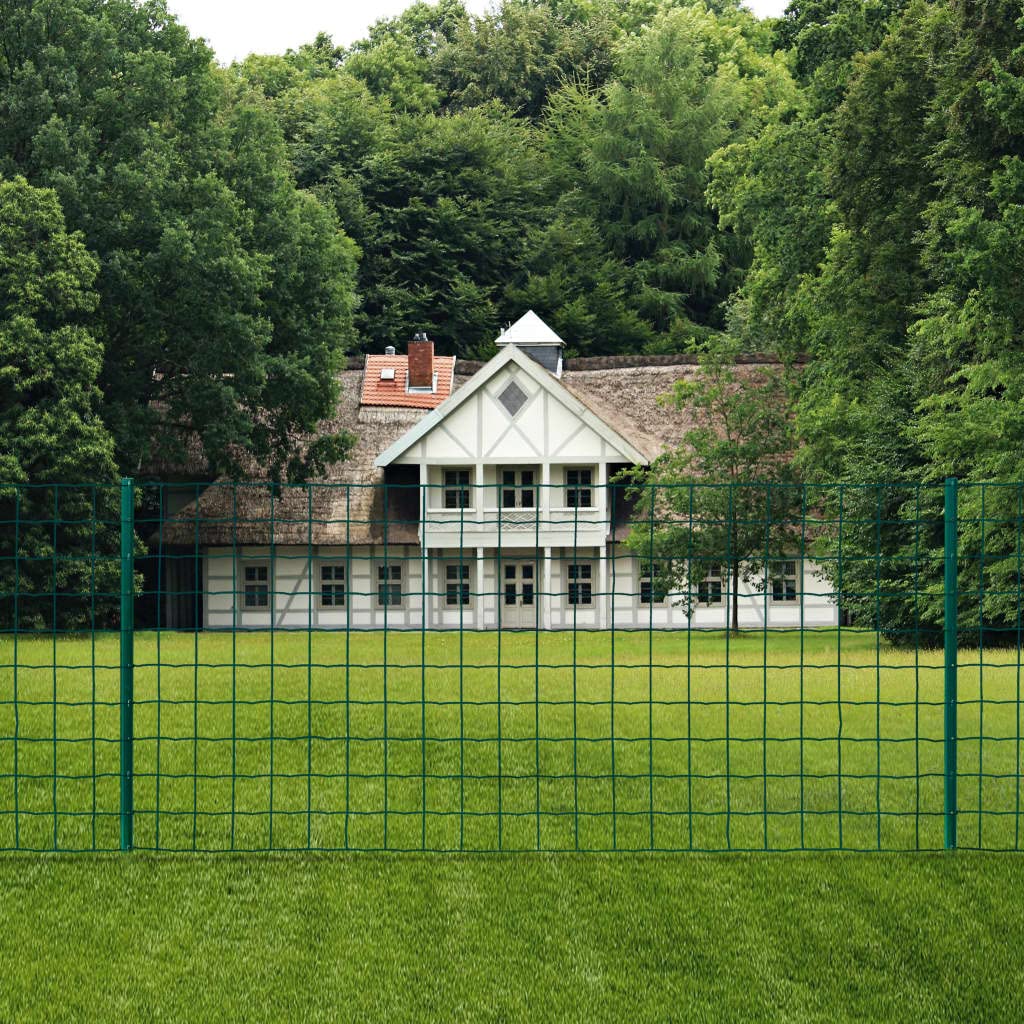 vidaXL Heim & Garten Metallzaun 20x0,8 m Grün