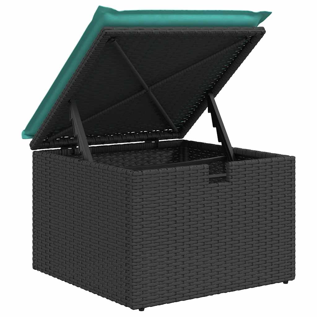 vidaXL Heim & Garten 8-tlg Garten-Sofagarnitur Schwarz Poly Rattan