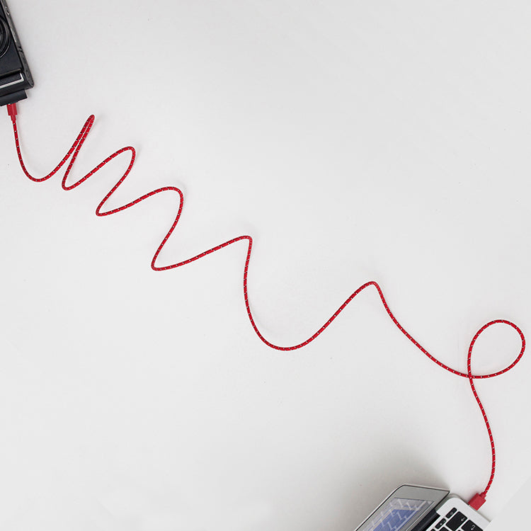 Kikkerland Micro-USB Ladekabel extra lang geflochten