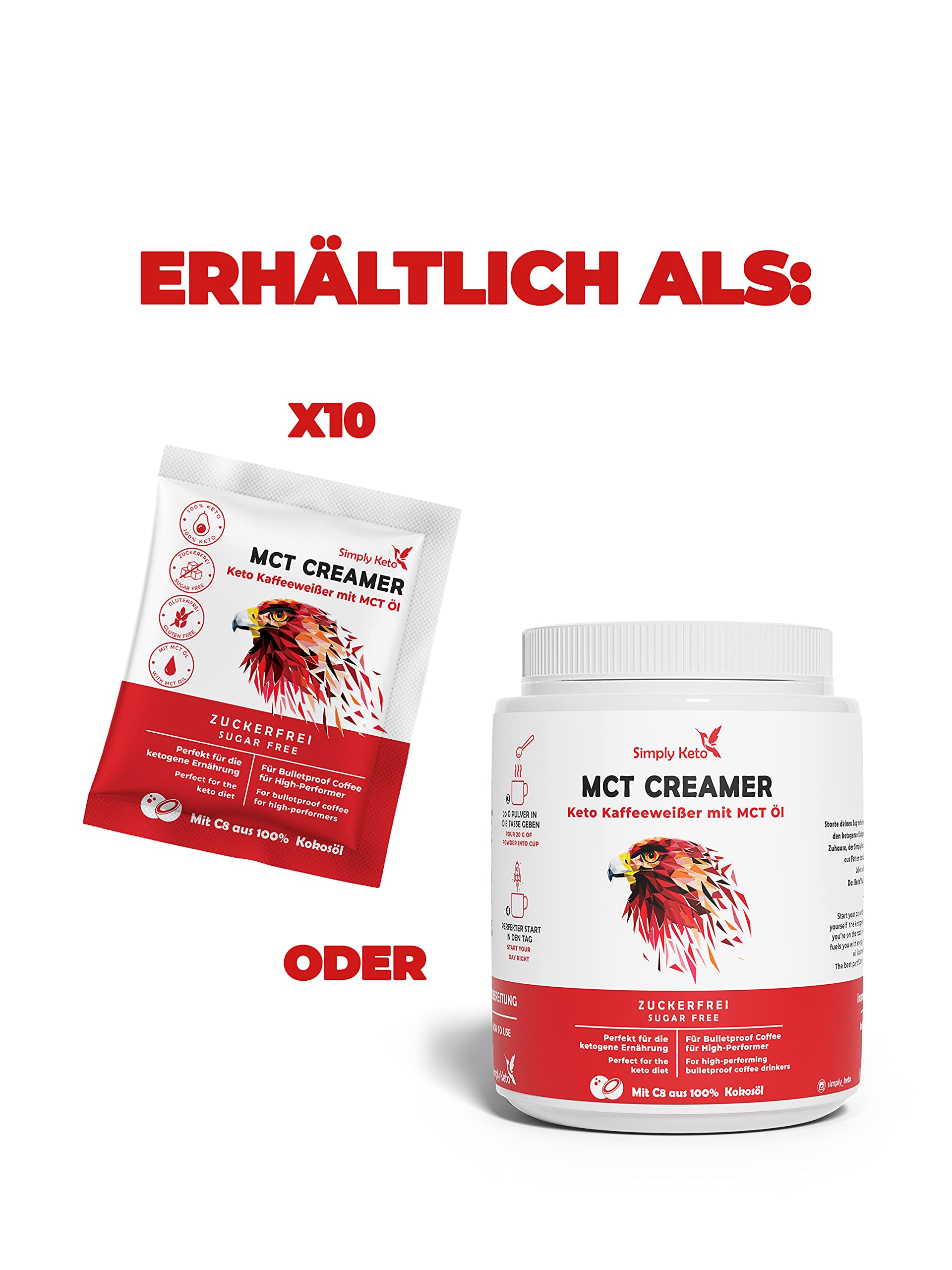 Simply Keto MCT Creamer 10x20g zuckerfrei Kaffeeweißer