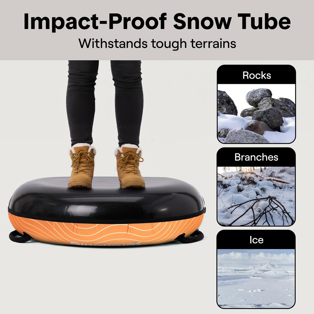 Serenelife Snow Tube Schlitten 40 Zoll Orange 113kg