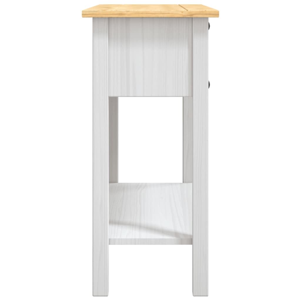 vidaXL Möbel Corona Konsolentisch 90 cm weiß Kiefernholz