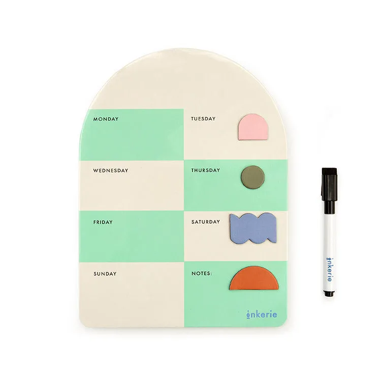 Kikkerland Inkerie Memo Board Magnettafel Wochenplaner Marker