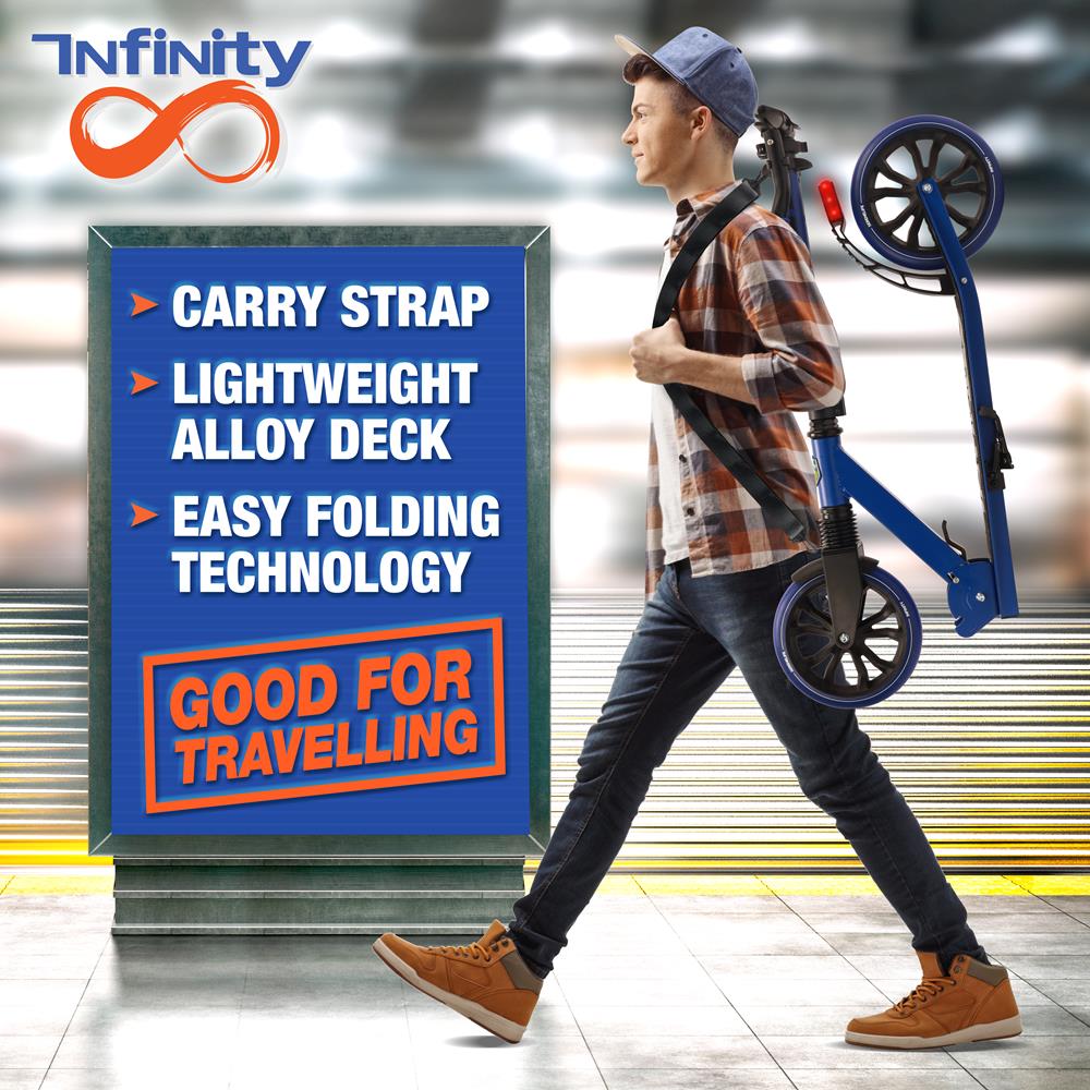 Serenelife Scooters Tretroller klappbar Blau Alu